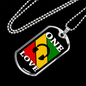 Musician Necklace One Love Necklace Stainless Steel or 18k Gold Dog Tag 24" Chain-Express Your Love Gifts