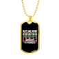 Musician Necklace One More Guitar Necklace Stainless Steel or 18k Gold Dog Tag 24" Chain-Express Your Love Gifts