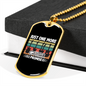 Musician Necklace One More Guitar Necklace Stainless Steel or 18k Gold Dog Tag 24" Chain-Express Your Love Gifts