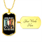 Musician Necklace One More Necklace Stainless Steel or 18k Gold Dog Tag 24" Chain-Express Your Love Gifts
