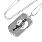 Musician Necklace Passion Necklace Stainless Steel or 18k Gold Dog Tag 24" Chain-Express Your Love Gifts