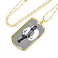 Musician Necklace Passion Necklace Stainless Steel or 18k Gold Dog Tag 24" Chain-Express Your Love Gifts