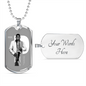 Musician Necklace Passion Necklace Stainless Steel or 18k Gold Dog Tag 24" Chain-Express Your Love Gifts