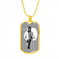 Musician Necklace Passion Necklace Stainless Steel or 18k Gold Dog Tag 24" Chain-Express Your Love Gifts