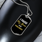 Musician Necklace Pause to be Violinist Necklace Stainless Steel or 18k Gold Dog Tag 24" Chain-Express Your Love Gifts