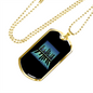 Musician Necklace Piano City Necklace Stainless Steel or 18k Gold Dog Tag 24" Chain-Express Your Love Gifts