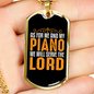Musician Necklace Piano Will Serve Necklace Stainless Steel or 18k Gold Dog Tag 24" Chain-Express Your Love Gifts
