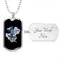 Musician Necklace Pirate Musician Necklace Stainless Steel or 18k Gold Dog Tag 24" Chain-Express Your Love Gifts