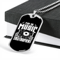 Musician Necklace Placy the Music White Necklace Stainless Steel or 18k Gold Dog Tag 24" Chain-Express Your Love Gifts