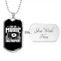 Musician Necklace Placy the Music White Necklace Stainless Steel or 18k Gold Dog Tag 24" Chain-Express Your Love Gifts