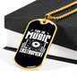 Musician Necklace Placy the Music White Necklace Stainless Steel or 18k Gold Dog Tag 24" Chain-Express Your Love Gifts
