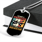 Musician Necklace Princess Rockstar Necklace Stainless Steel or 18k Gold Dog Tag 24" Chain-Express Your Love Gifts