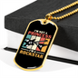 Musician Necklace Princess Rockstar Necklace Stainless Steel or 18k Gold Dog Tag 24" Chain-Express Your Love Gifts