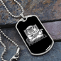 Musician Necklace Pug and Roll Necklace Stainless Steel or 18k Gold Dog Tag 24" Chain-Express Your Love Gifts