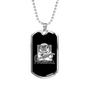 Musician Necklace Pug and Roll Necklace Stainless Steel or 18k Gold Dog Tag 24" Chain-Express Your Love Gifts
