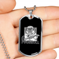 Musician Necklace Pug and Roll Necklace Stainless Steel or 18k Gold Dog Tag 24" Chain-Express Your Love Gifts