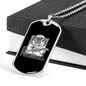 Musician Necklace Pug and Roll Necklace Stainless Steel or 18k Gold Dog Tag 24" Chain-Express Your Love Gifts