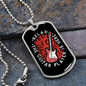 Musician Necklace Relax Guitar Necklace Stainless Steel or 18k Gold Dog Tag 24" Chain-Express Your Love Gifts