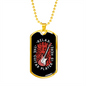 Musician Necklace Relax Guitar Necklace Stainless Steel or 18k Gold Dog Tag 24" Chain-Express Your Love Gifts