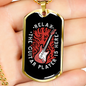 Musician Necklace Relax Guitar Necklace Stainless Steel or 18k Gold Dog Tag 24" Chain-Express Your Love Gifts