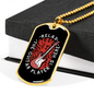 Musician Necklace Relax Guitar Necklace Stainless Steel or 18k Gold Dog Tag 24" Chain-Express Your Love Gifts