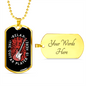 Musician Necklace Relax Guitar Necklace Stainless Steel or 18k Gold Dog Tag 24" Chain-Express Your Love Gifts