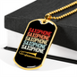 Musician Necklace Retro Saxophone Gold Necklace Stainless Steel or 18k Gold Dog Tag 24" Chain-Express Your Love Gifts
