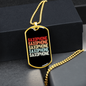 Musician Necklace Retro Saxophone Necklace Stainless Steel or 18k Gold Dog Tag 24" Chain-Express Your Love Gifts