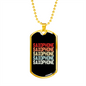 Musician Necklace Retro Saxophone Necklace Stainless Steel or 18k Gold Dog Tag 24" Chain-Express Your Love Gifts