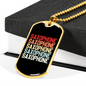 Musician Necklace Retro Saxophone Necklace Stainless Steel or 18k Gold Dog Tag 24" Chain-Express Your Love Gifts