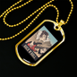 Musician Necklace Rock and Roll Ukiyo Necklace Stainless Steel or 18k Gold Dog Tag 24" Chain-Express Your Love Gifts