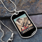 Musician Necklace Rock and Roll Ukiyo Necklace Stainless Steel or 18k Gold Dog Tag 24" Chain-Express Your Love Gifts