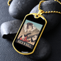 Musician Necklace Rock and Roll Ukiyo Necklace Stainless Steel or 18k Gold Dog Tag 24" Chain-Express Your Love Gifts