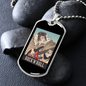 Musician Necklace Rock and Roll Ukiyo Necklace Stainless Steel or 18k Gold Dog Tag 24" Chain-Express Your Love Gifts