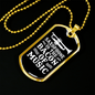 Musician Necklace Saxophone Bacon Of Music Necklace Stainless Steel or 18k Gold Dog Tag 24" Chain-Express Your Love Gifts