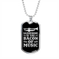 Musician Necklace Saxophone Bacon Of Music Necklace Stainless Steel or 18k Gold Dog Tag 24" Chain-Express Your Love Gifts