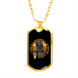 Musician Necklace Saxophone Cat Necklace Stainless Steel or 18k Gold Dog Tag 24" Chain-Express Your Love Gifts