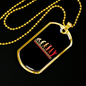 Musician Necklace Saxophone Evolution Necklace Stainless Steel or 18k Gold Dog Tag 24" Chain-Express Your Love Gifts