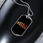 Musician Necklace Saxophone Evolution Necklace Stainless Steel or 18k Gold Dog Tag 24" Chain-Express Your Love Gifts
