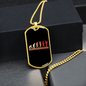 Musician Necklace Saxophone Evolution Necklace Stainless Steel or 18k Gold Dog Tag 24" Chain-Express Your Love Gifts