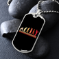 Musician Necklace Saxophone Evolution Necklace Stainless Steel or 18k Gold Dog Tag 24" Chain-Express Your Love Gifts