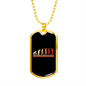 Musician Necklace Saxophone Evolution Necklace Stainless Steel or 18k Gold Dog Tag 24" Chain-Express Your Love Gifts