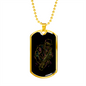 Musician Necklace Saxophone Man Necklace Stainless Steel or 18k Gold Dog Tag 24" Chain-Express Your Love Gifts