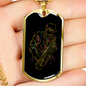 Musician Necklace Saxophone Man Necklace Stainless Steel or 18k Gold Dog Tag 24" Chain-Express Your Love Gifts