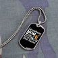 Musician Necklace Saxophone Mom Necklace Stainless Steel or 18k Gold Dog Tag 24" Chain-Express Your Love Gifts