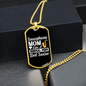 Musician Necklace Saxophone Mom Necklace Stainless Steel or 18k Gold Dog Tag 24" Chain-Express Your Love Gifts