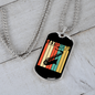 Musician Necklace Saxophone Retro Necklace Stainless Steel or 18k Gold Dog Tag 24" Chain-Express Your Love Gifts