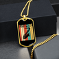 Musician Necklace Saxophone Retro Necklace Stainless Steel or 18k Gold Dog Tag 24" Chain-Express Your Love Gifts