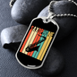 Musician Necklace Saxophone Retro Necklace Stainless Steel or 18k Gold Dog Tag 24" Chain-Express Your Love Gifts