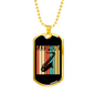 Musician Necklace Saxophone Retro Necklace Stainless Steel or 18k Gold Dog Tag 24" Chain-Express Your Love Gifts